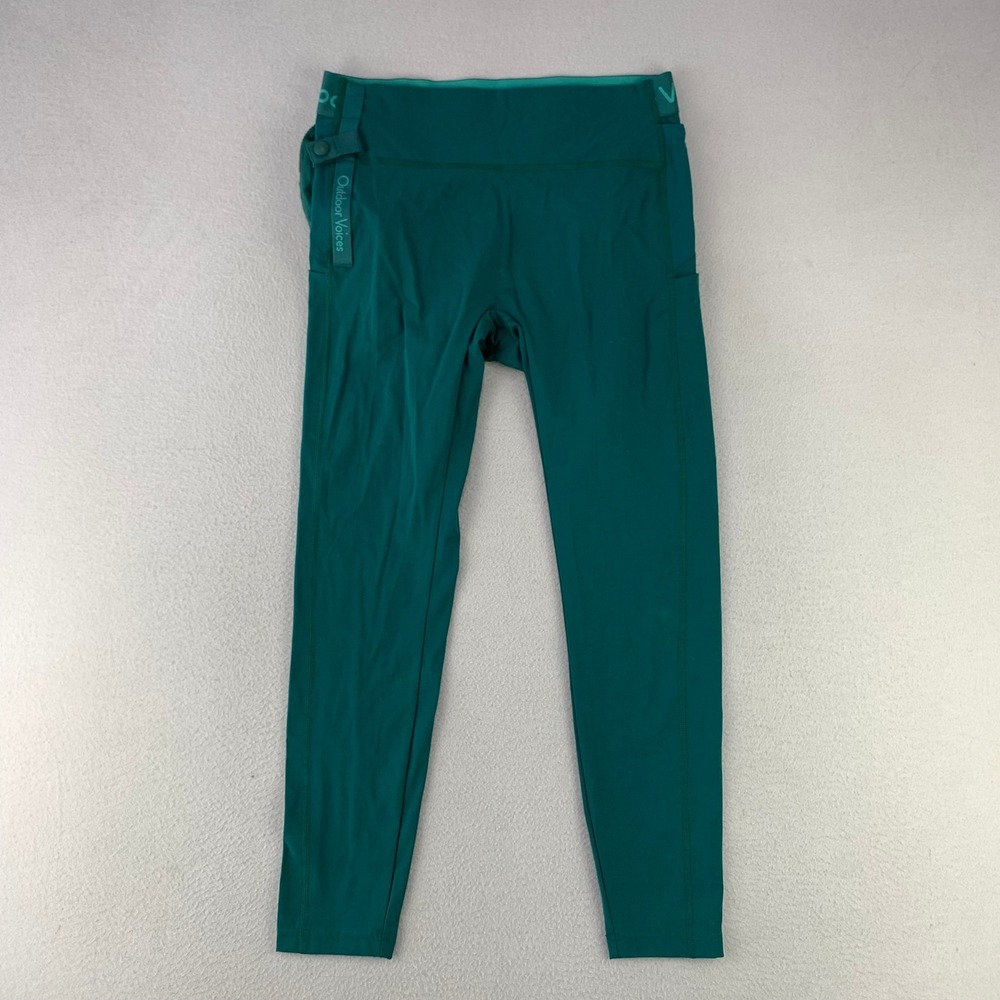 Outdoor Voices Doing Things Leggings Women Large Green Athletic Removable Pouch